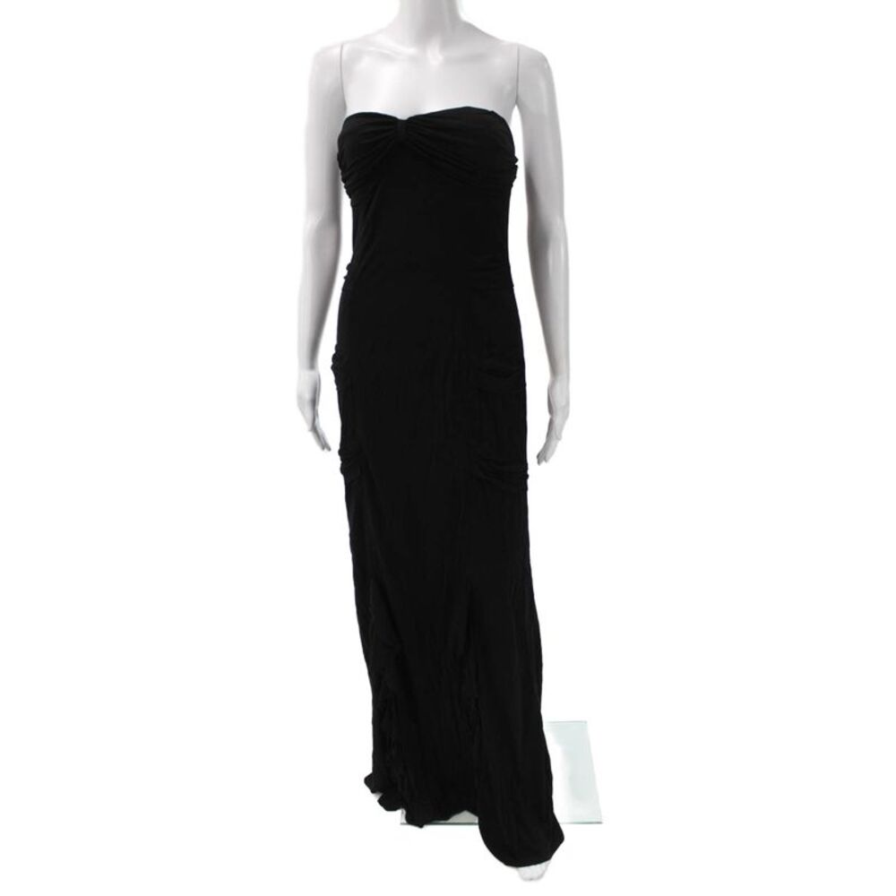 Yigal Azrouel Womens Maxi Dress Black Silk Sleeveless Size 2